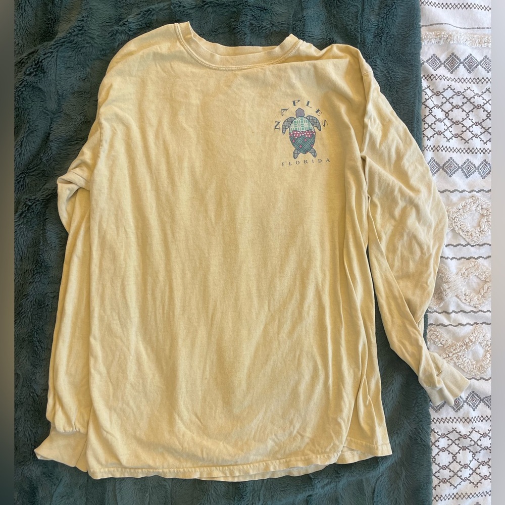 Women’s medium Blue 84 yellow long sleeve shirt